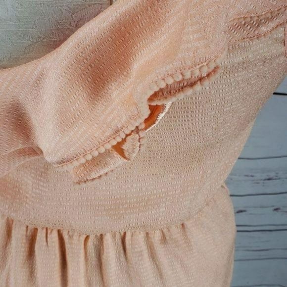 Chelsea +‎ Violet Dress Peach One Shoulder Fitted Flare XS - Picture 6 of 8